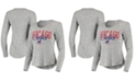 Concepts Sport Women's Heathered Gray Chicago Cubs Tri-Blend Long Sleeve T-shirt